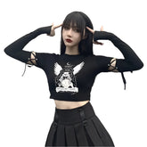 Memento Mori Top Dark Blouse